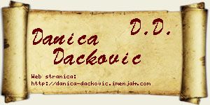 Danica Dačković vizit kartica